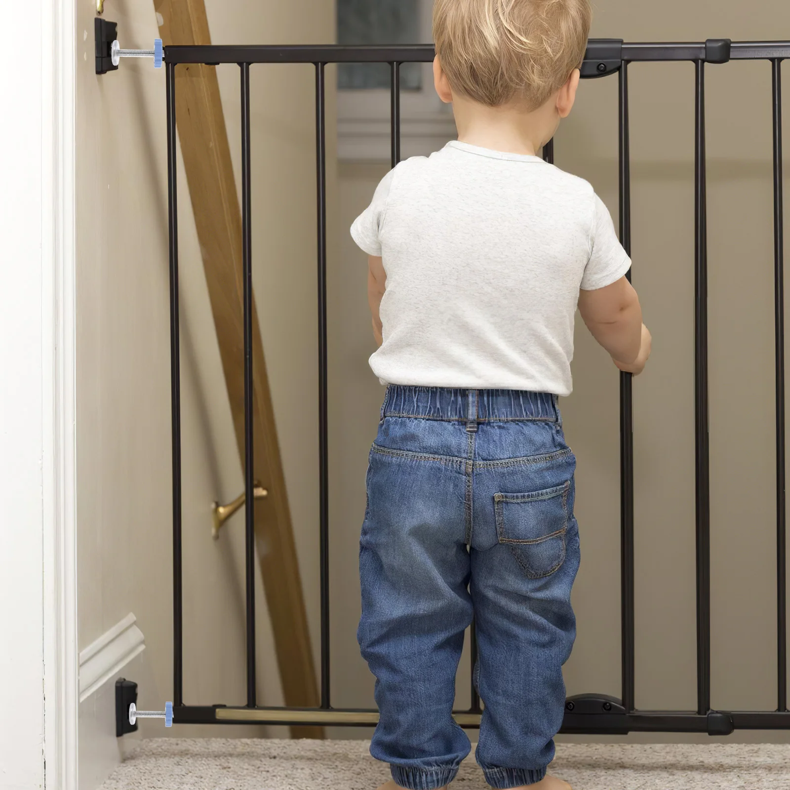 

4Pcs Pressure Mounted Gate Screw Kit - M10 Threaded Rod for Children Protective Fence Easy Install Baby Gate Wall Mount