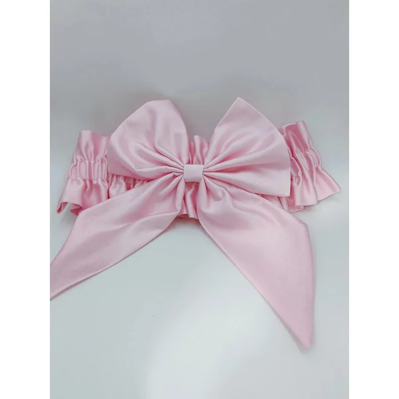 مجموعة وشاح وفيونكة من الساتان الفاخر - قماط تصوير لحديثي الولادة وإكسسوارات ديكور لحفلات الزفاف ropa de bebe niña beste Foto baby