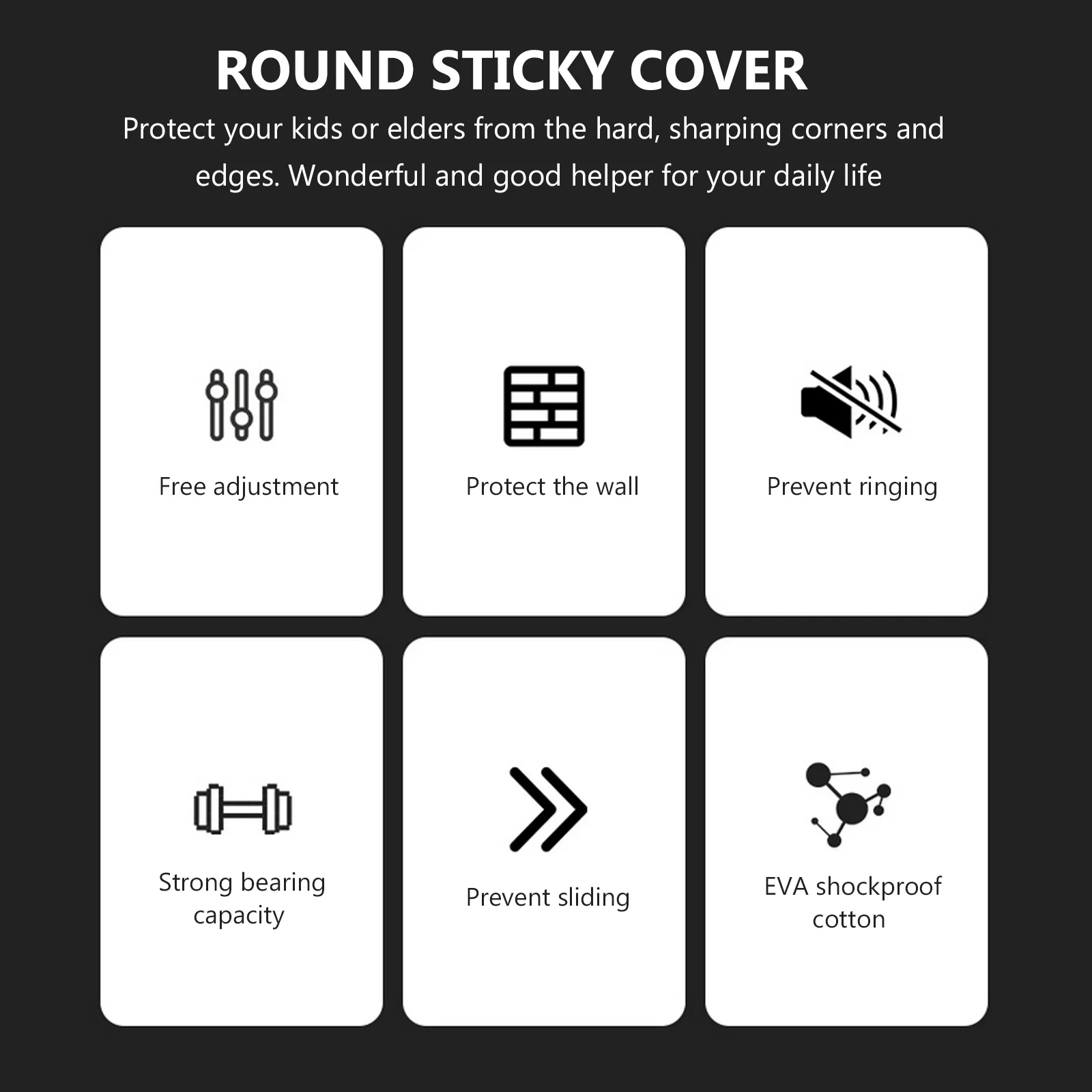 30 Pcs Furniture Anti-Collision Sticker Sponge Sticky Guard Cover Corner Fridge Door Protector Round Edges Safety Bumper