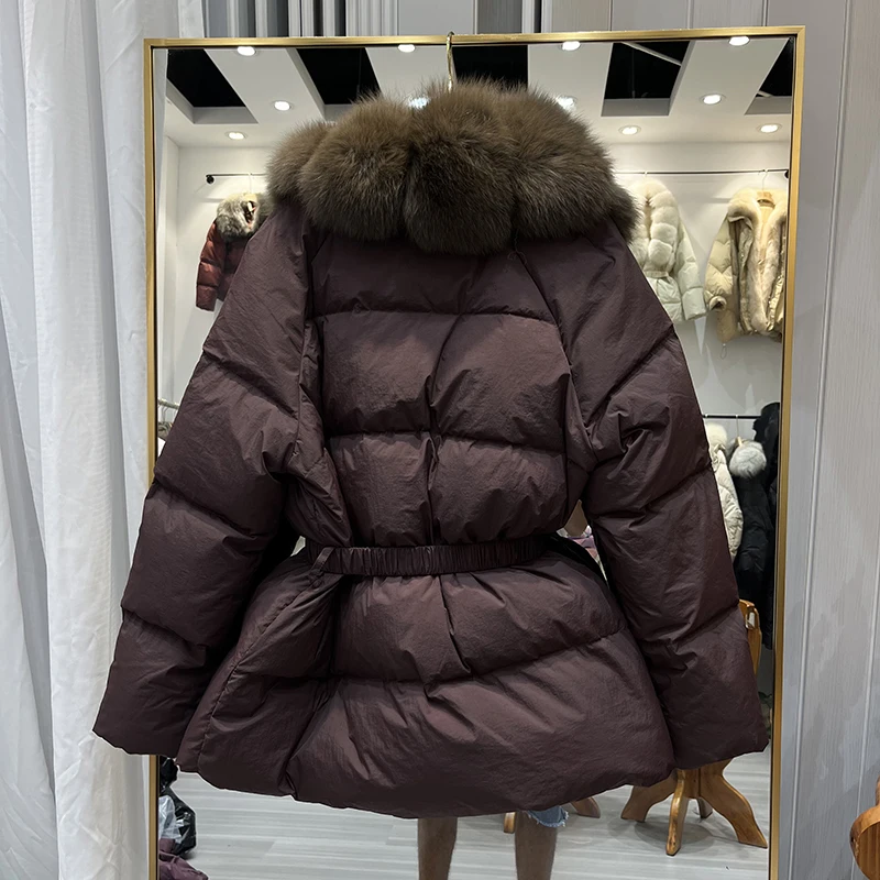 لوكس الفراء طوق أسفل Jaet المرأة منتصف طول الخصر مقصوص Faionable ملابس خارجية دافئة تخفيف Sle النسخة الكورية #4