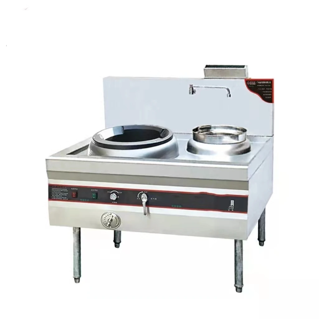 Estufa comercial de gas de sobremesa de estufa Wok de acero inoxidable con encendido electrónico Precio barato Alta eficiencia para hoteles
