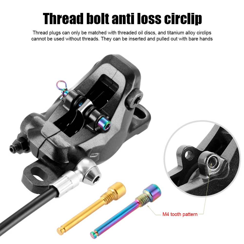 2/4/6/8 stücke Bremsbelag Retention Kit Fahrrad Hydraulische Scheibenbremsbelag Pin Bolzen und Sicherungsring Korrosion-beständig Bremsbeläge Pin Bolzen – Detail 5