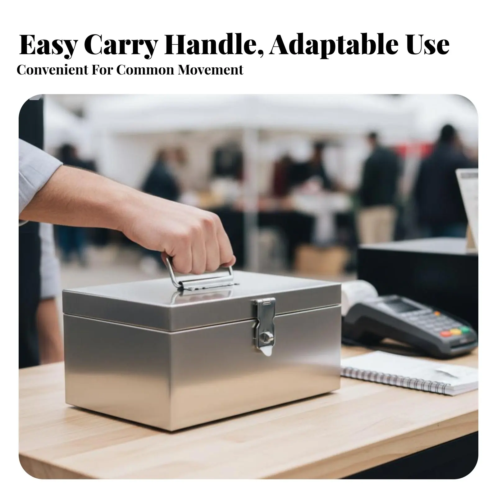 

Portable Lockbox Sturdy Construction Currency Box Coin Opening Combination Lock for Homeowners