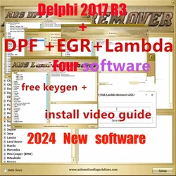 2024 New Car Delphis 2017.R3+tools DPF+EGR hot sell Lambda Remover Full 2017.5 Version Software + Unlock keygen + Install Video