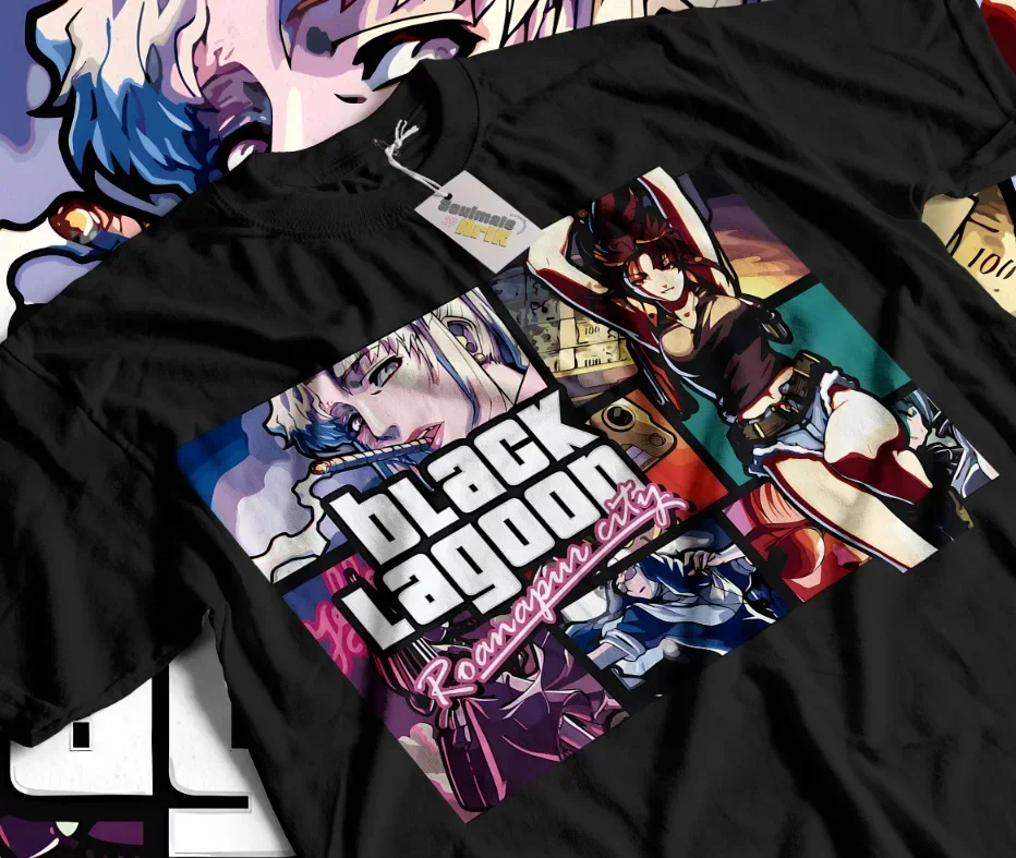 

Black Lagoon Revy T-Shirt Anime Manga Strip Unisex Shirt Soft Tee All Sizes