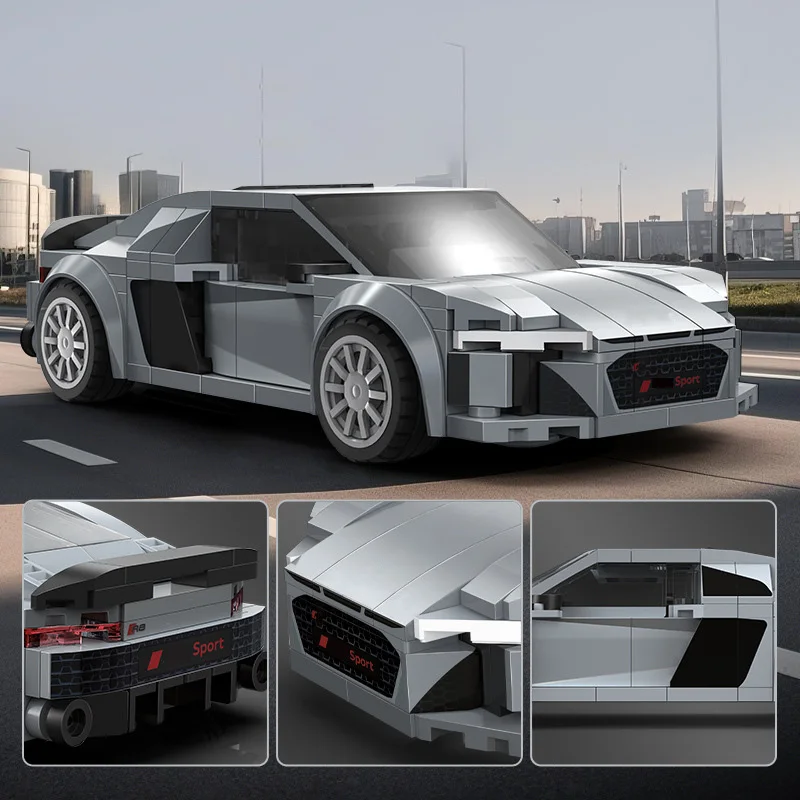 

1:24 масштаб, скорость, Германия, супер спортивная модель автомобиля, игровые наборы, строительный блок R8, купе, суперкар, кирпичный автомобиль, игрушка для мальчиков, подарки