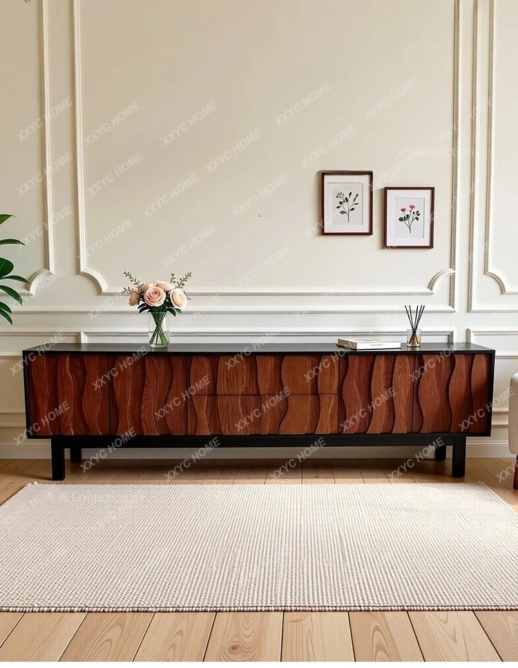 

L vintage ash TV cabinet living room storage cabinet medieval style