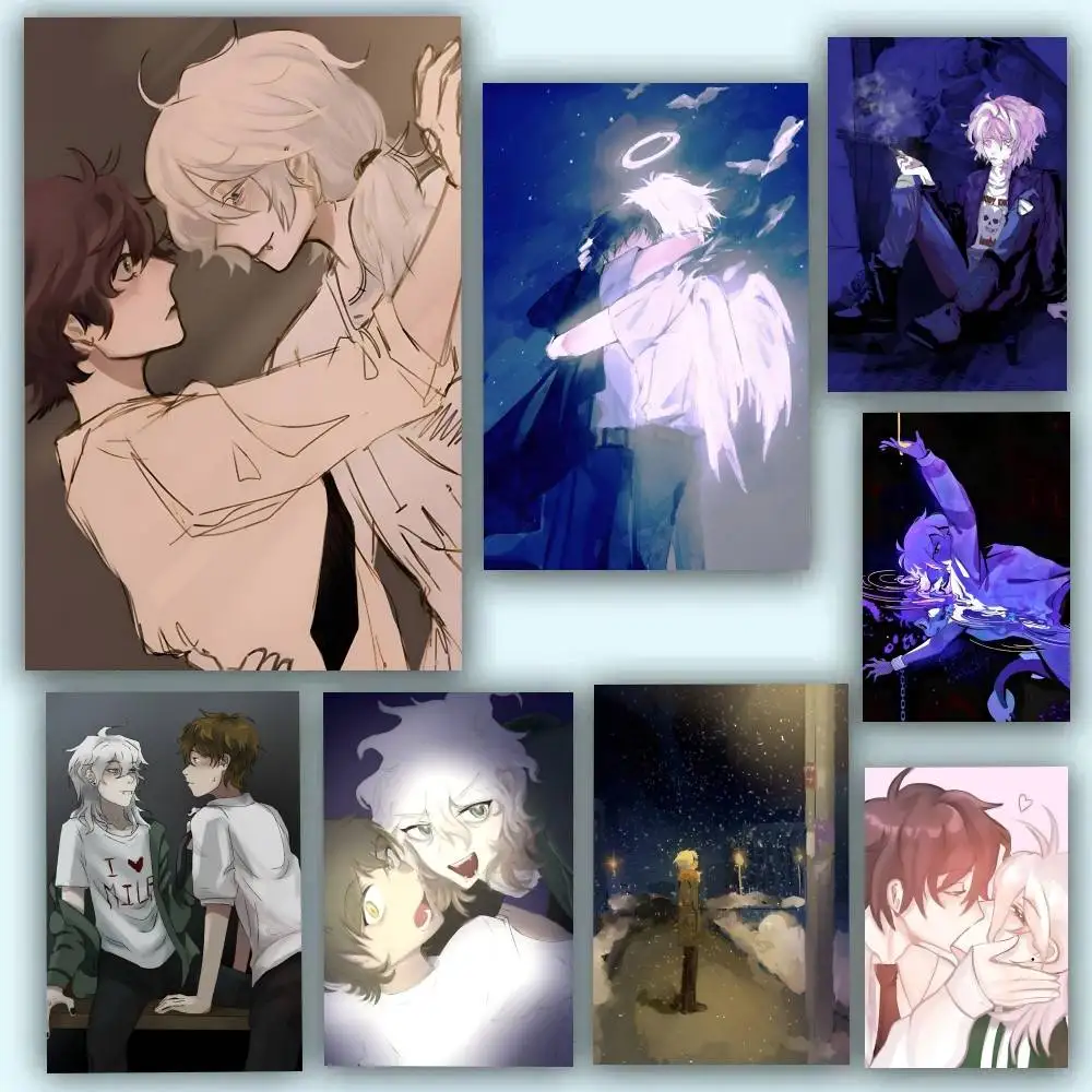 Anime The P-Promise of Hope Manga Posters Self Adhesive Waterproof Ideal For Living Room Bedroom Bar Decoration