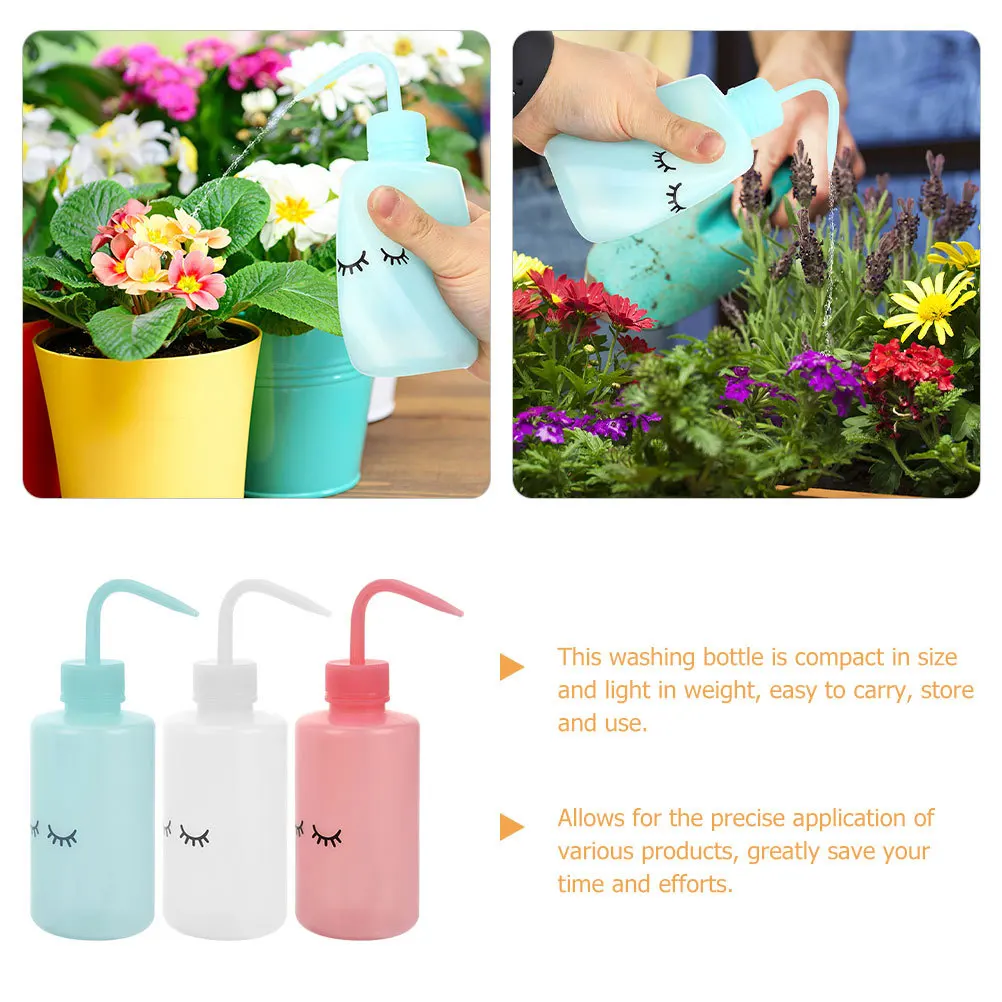 

4Pcs Reusable Plastic Squeeze Bottle Decorative Useful for Plant Watering Eyelash Cleaning Lash Water Bottle Squeezer