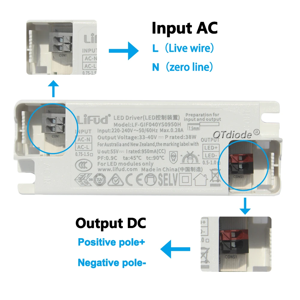 Imagem -04 - Fonte de Alimentação com Driver Led sem Cintilação Lfp Série Lf-girxxxys 135ma 200ma 300ma 600ma 700ma 900ma 1000ma 1200ma 1300ma 1500ma