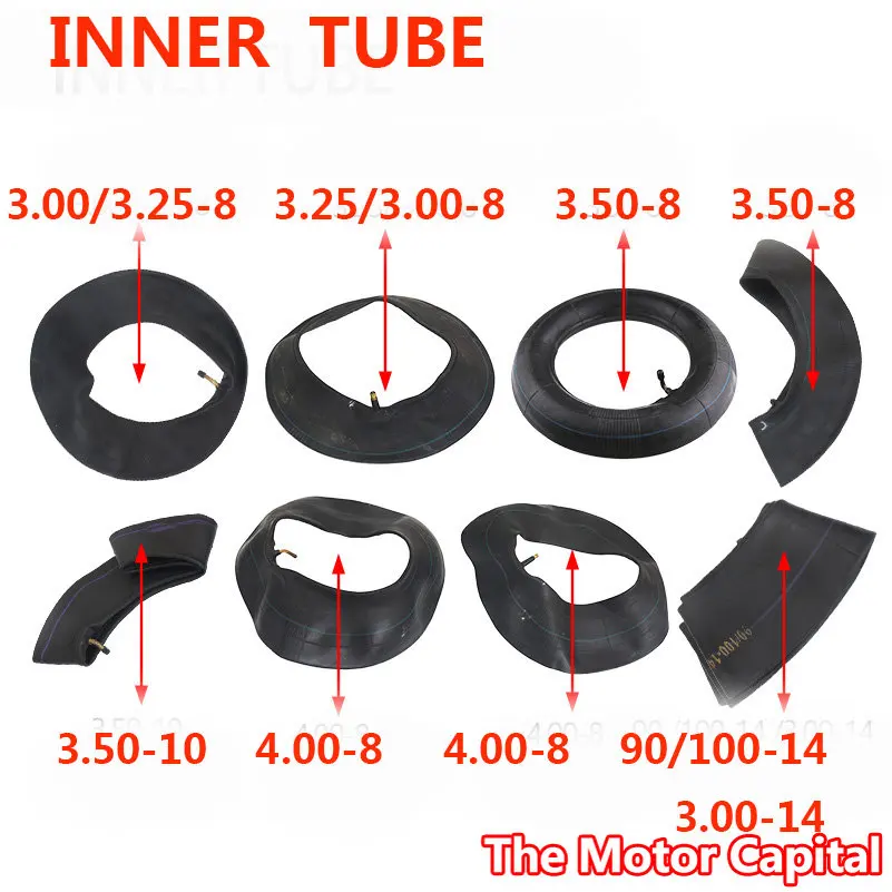 2.50-10 3.00-8  3.5-8  4.00-8 3.00-12  90/90-14 inner tires tire BLACK RUBBER TYRE INNER TUBE STRAIGHT VALVE STEM