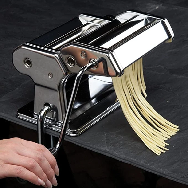 SEWS-Pasta Maker Machine Hand Crank - Roller Cutter Noodle Makers Best For Homemade Noodles Spaghetti Dough Making Tools