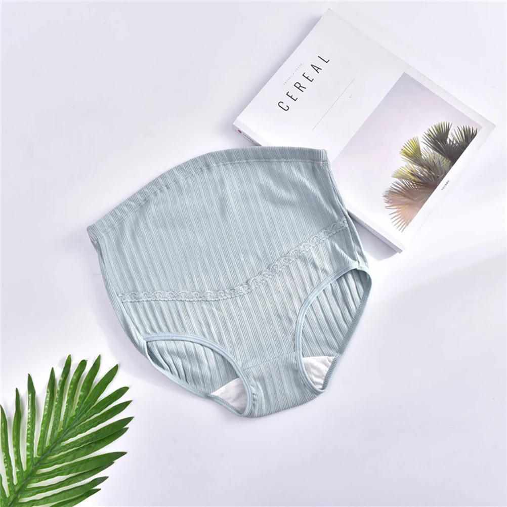 Cotton High Waisted Maternity Underwear Panties Thread Seamless Pregnant Woman Lingerie