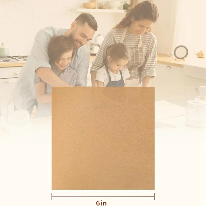 6x6in Unbleached Parchment Paper Sheets Squares for Baking, Patty Paper Liners for Oven, Bread, Cakes, Airfryer Liners Retail