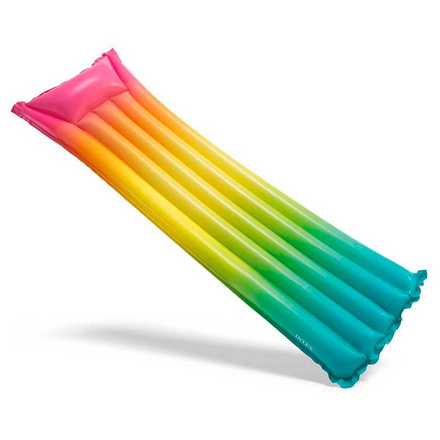 Tradineur-Rainbow inflatable mat, 2 air chambers, resistent vinyl. Ideal for summer, enjoy the pool and pla