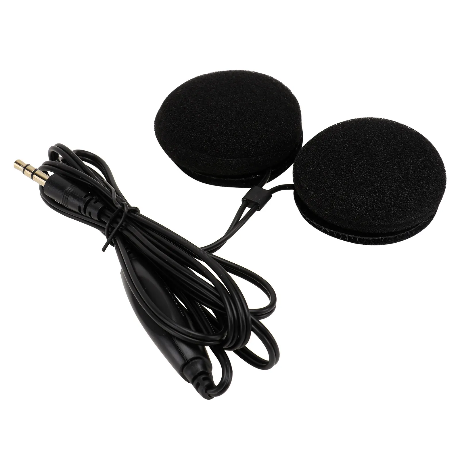 

Motorcycle Headset 1.2m Black Universal Audio System for Riding Scooter Motorbike with 35Mm Plug Volume Control Mic