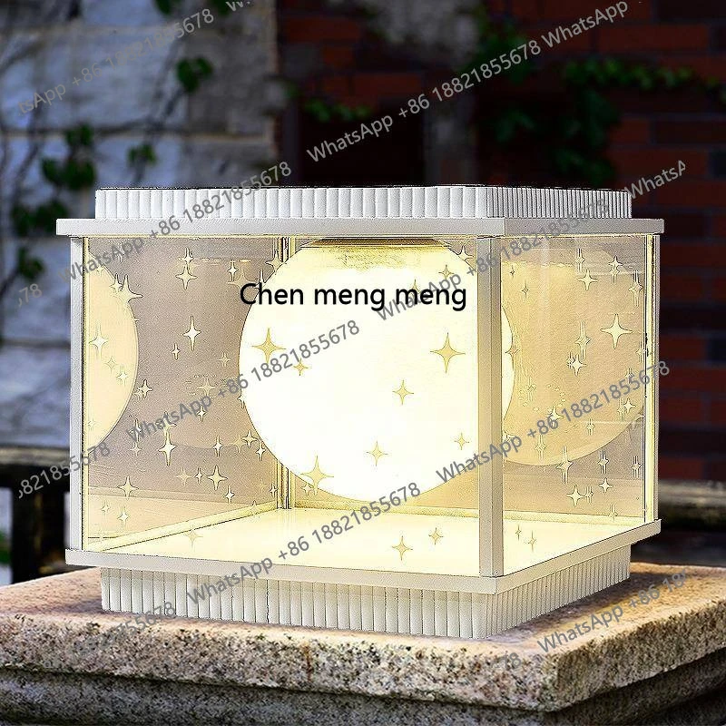 

Outdoor solar door pillar gate light Villa courtyard fence Outdoor door pillar light