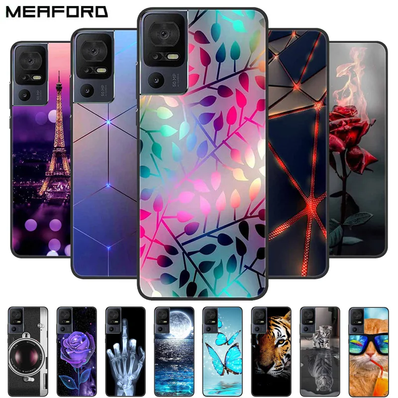 For TCL 40 SE Case 40SE Shockproof Soft silicone TPU Back Cover For TCL 40 SE Phone Cases TCL40SE Full protective Fundas 2023