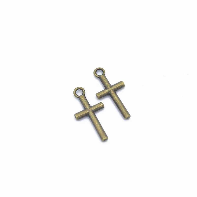 75pcs 6color cross Charm for Earring necklace Metal Pendant Fit bracelet necklace earring Jewelry making 18*9mm T56