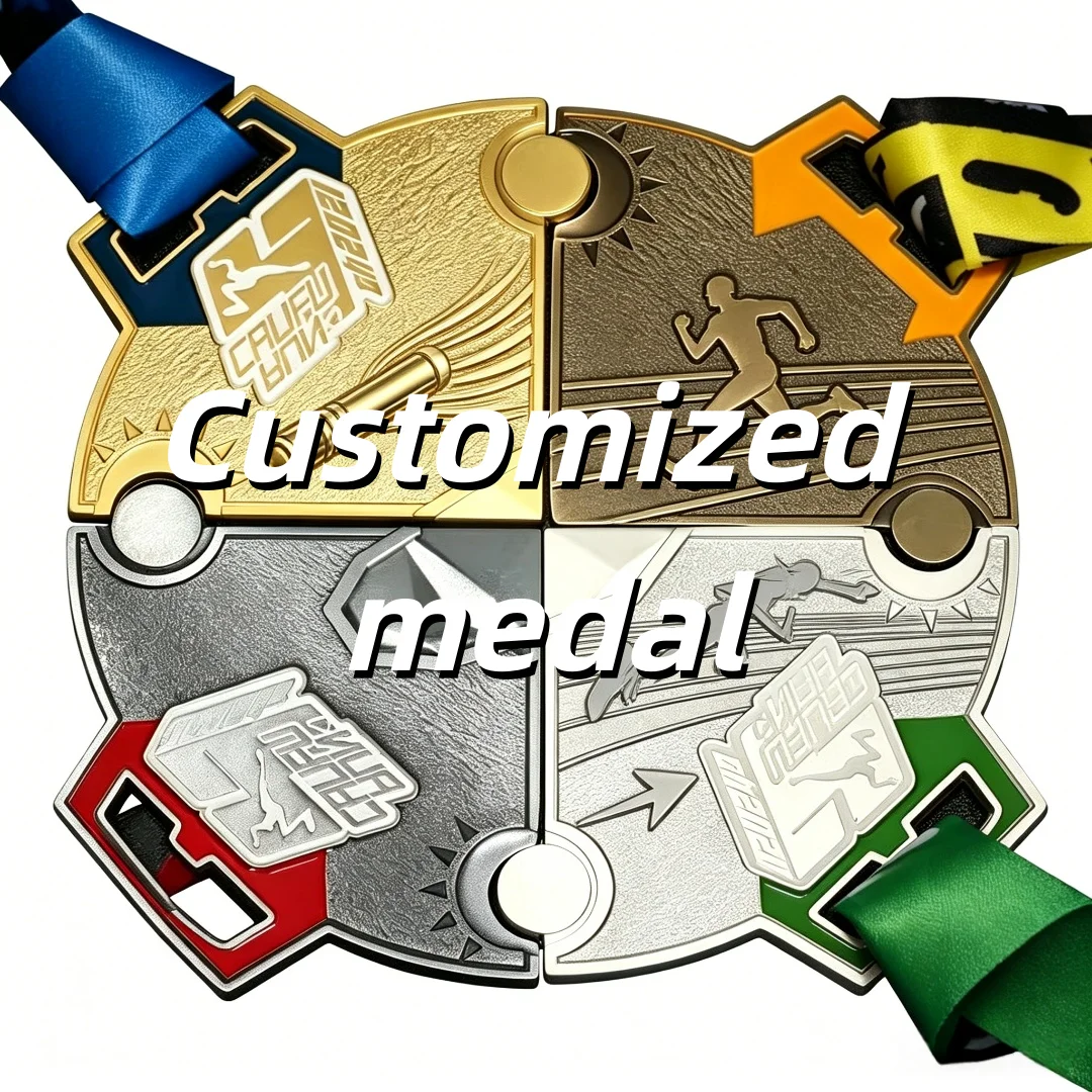 Factory Custom Zinc Alloy Medal Manufacture Running Triathlon Taekwondo Judo Puzzle Medals Awarded Trophies and Medals