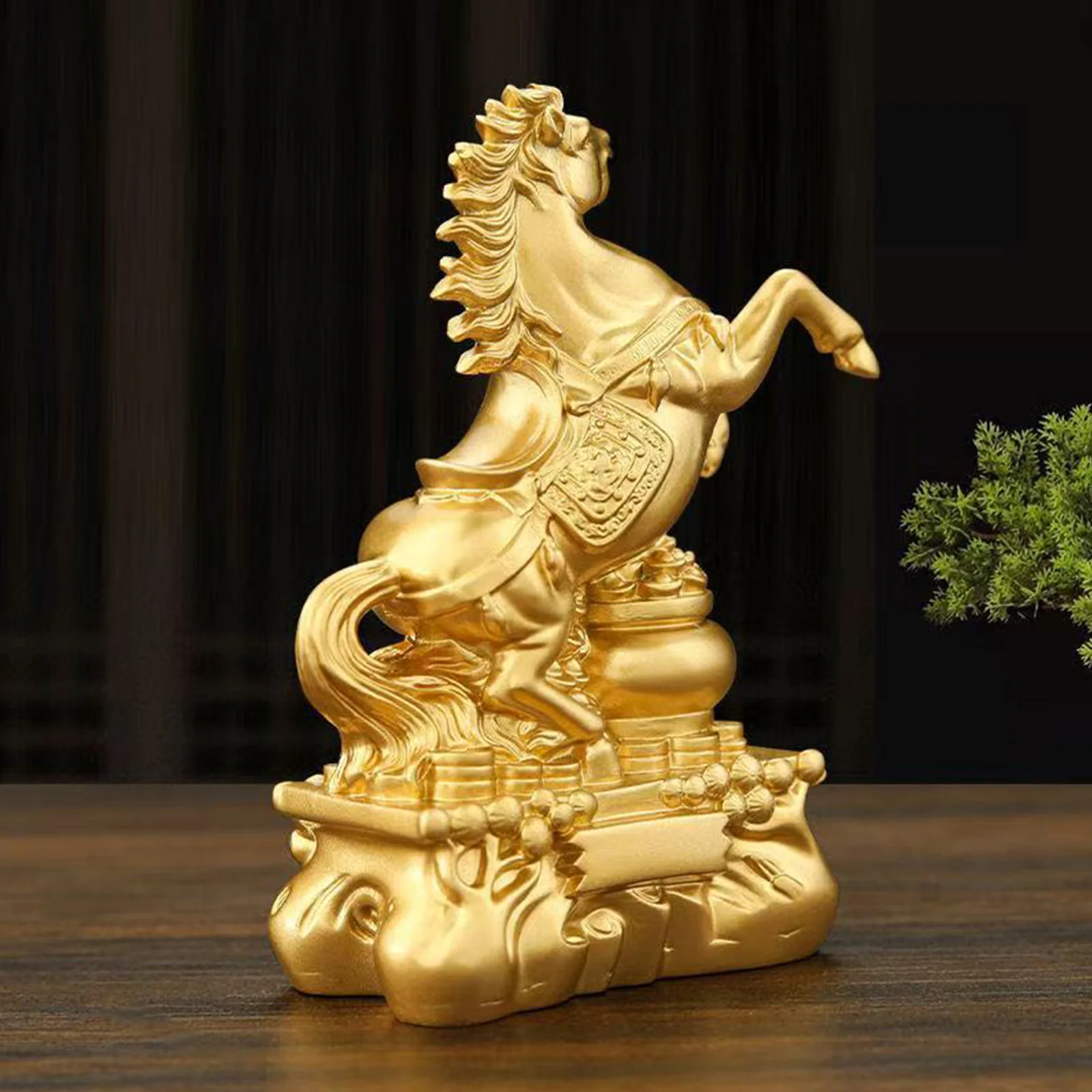 2026 Year Of The Horses Statue Table Decor Fengshui Figurine Chinese Good Luck Wealth Decor Office & Home Decoration Accessories