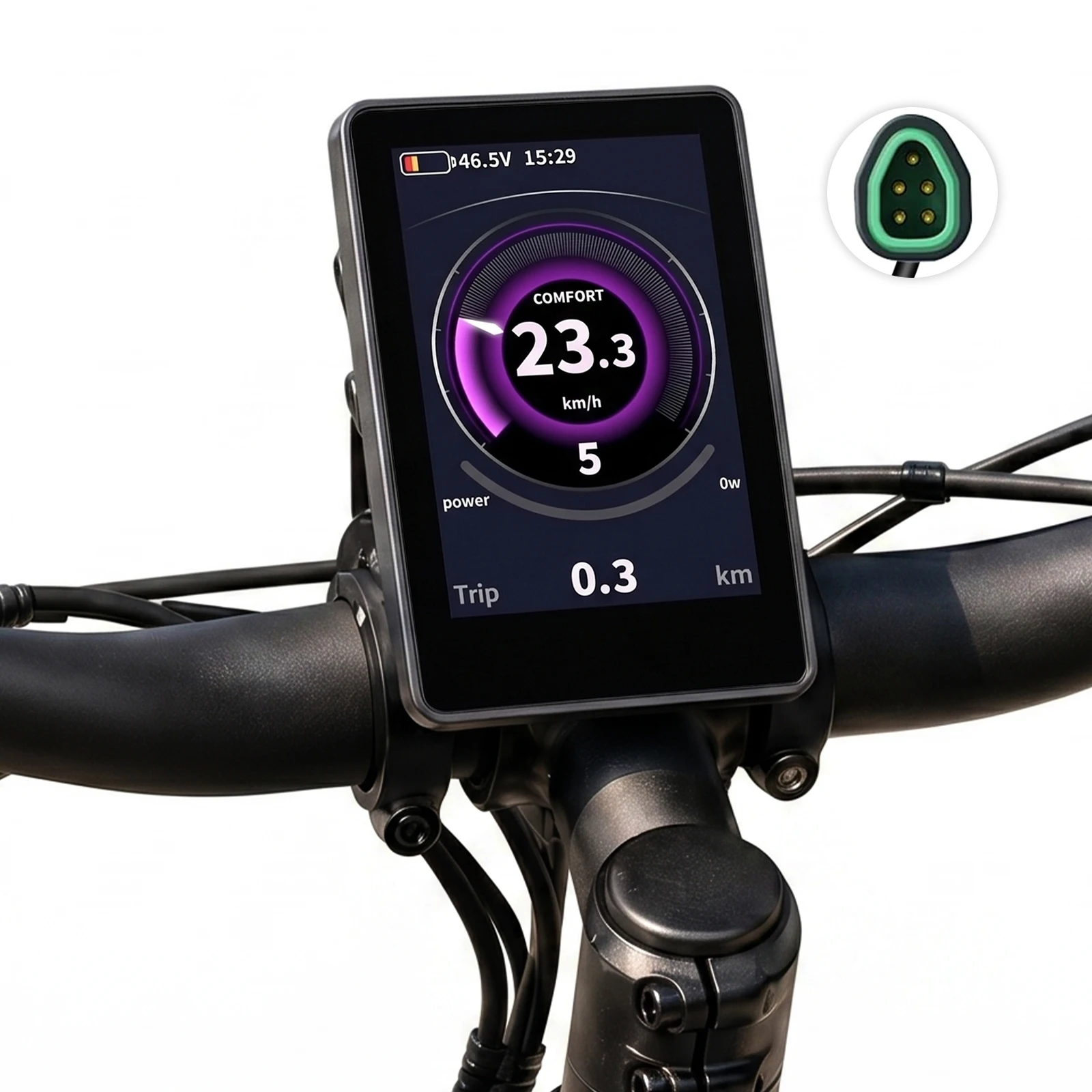 

Bafang C101 Display Electric Bike with Speedometer USB Charging Port for CAN Mid Drive Motor BBS01B BBS02B BBSHD Speedometer