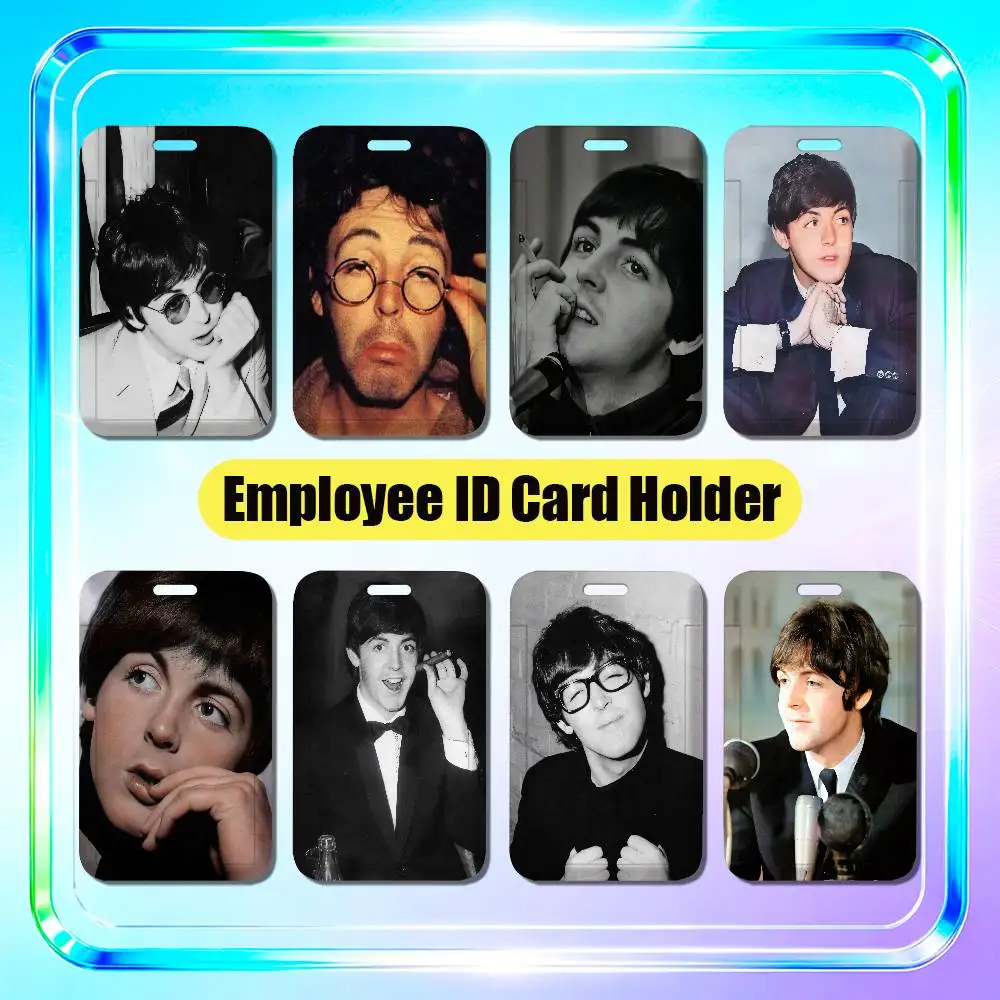 For P-Paul M-McCartney Employee ID Card Holder Office Badge Work Student Bank Credit Hard Holders Case Shell
