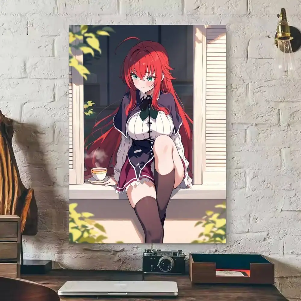Rias Gremory High School DxD Anime Girl   Poster Waterproof HD Art Wall Decal Self-Adhesive Print