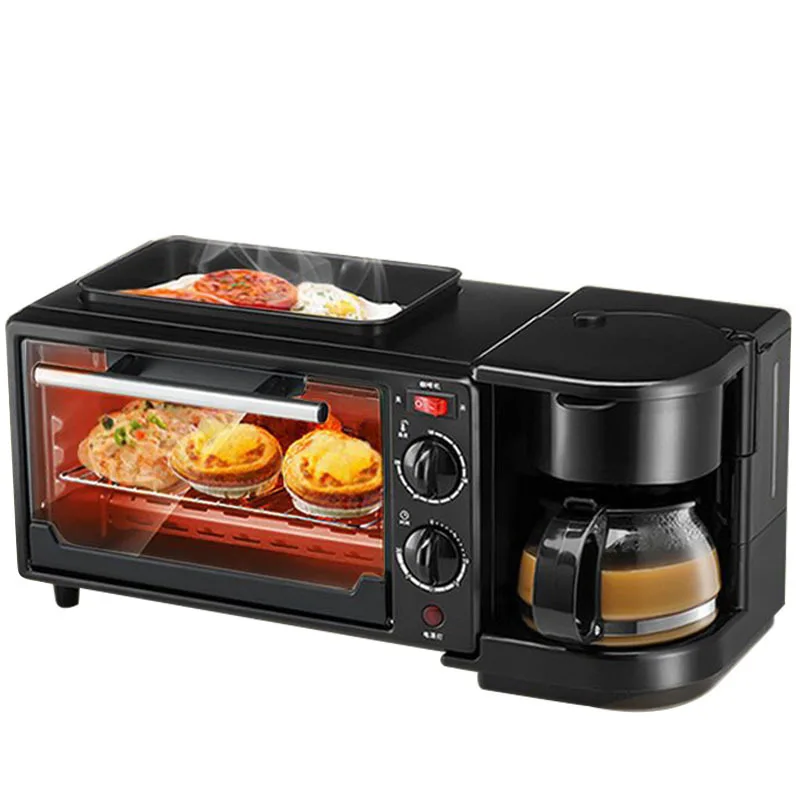 Máquina de desayuno automática, horno para sartén, 3 en 1, función completa, electrodomésticos de cocina