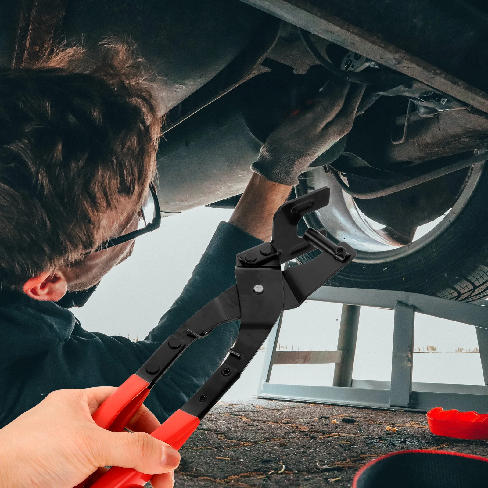 

1Pcs Professional Exhaust Hanger Removal Tool Heavy Duty Automotive Exhaust Pliers Bracket Support Tool