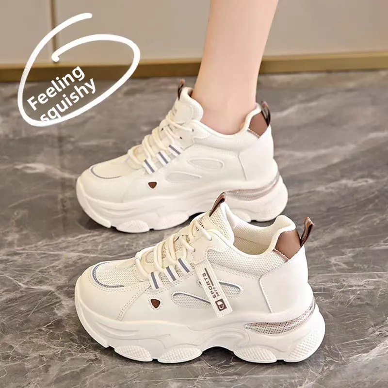 

Женские Sport oes 2022, весна-осень, новые повседневные кожаные брюки Thi Bot для отдыха Dad oes, увеличенная высота