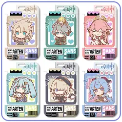 Game Impact Lyney Lynette Student Card Cover Set Card Access Card Bank ID Holder Retractable Credit Card Protective Sleeves