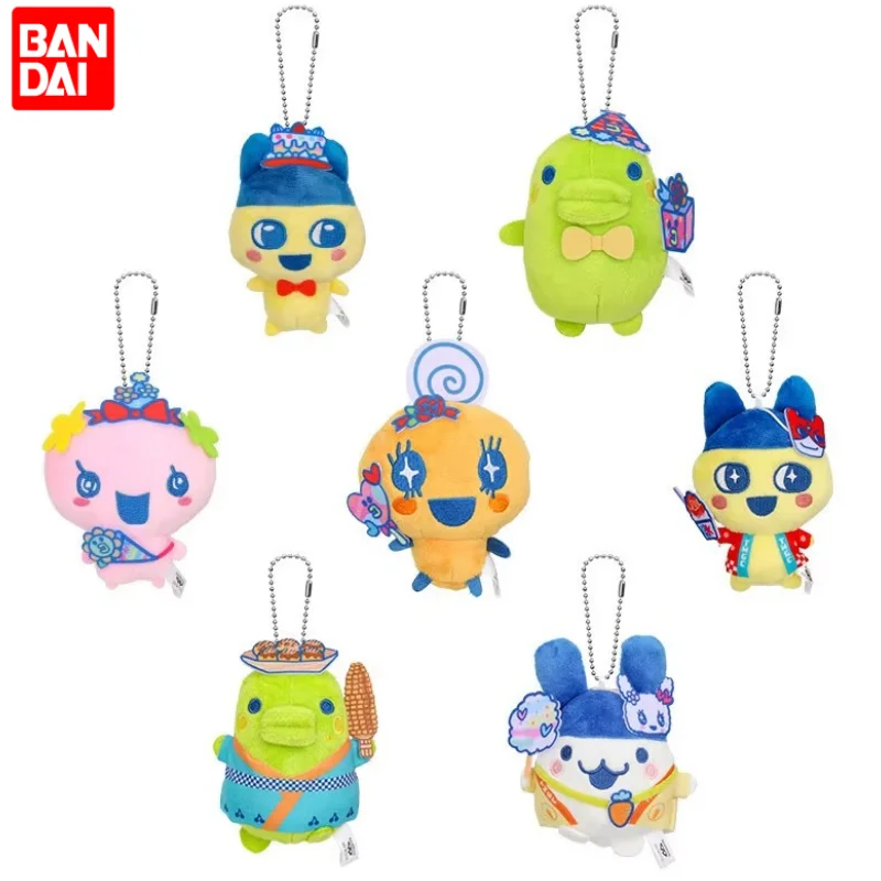 

Bandai Tamagotchi плюшевый брелок Happy Shopkeeper серии милая коллекционная мягкая кукла для рюкзака, сумки, украшения, игрушка в подарок