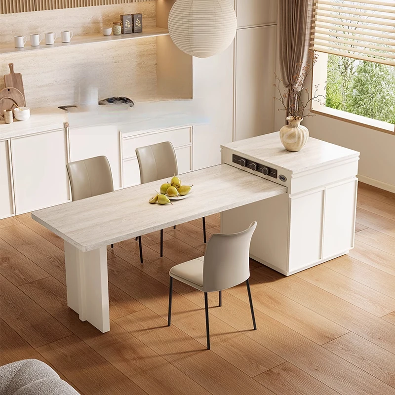 

Aesthetic White Dining Table Extendables Electric Restaurant Kitchen Table Island Modern Organizer Muebles Trendy Furniture
