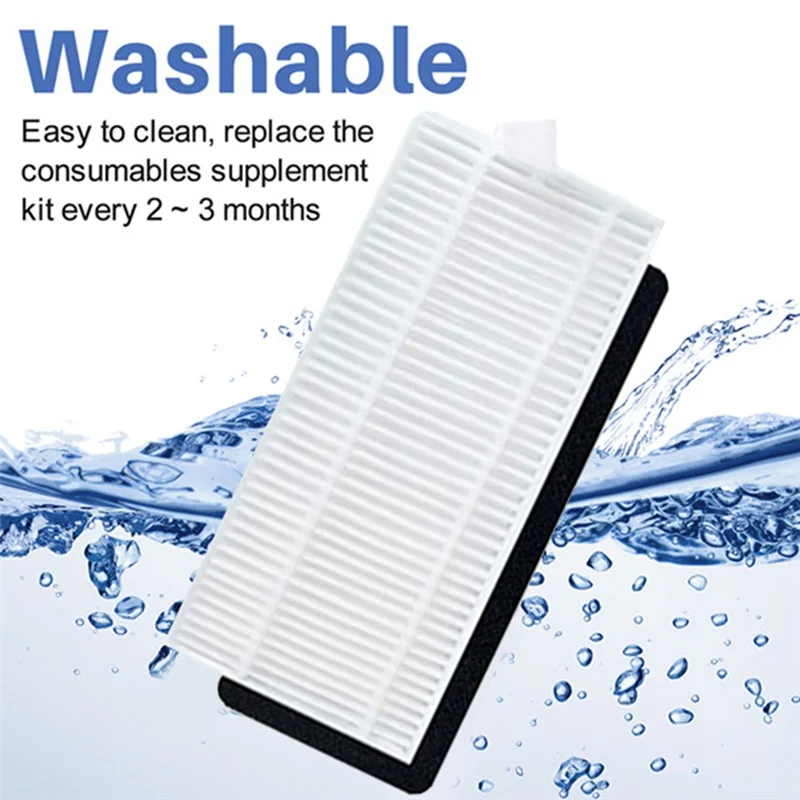 ABVI-أجزاء المكنسة الكهربائية لـ ILIFE A20/T20S/V3x/Polaris PVCR 3600/G2 0926W/G2 0726W/G2 1226 فرشاة جانبية فلتر Hepa ممسحة قماش Ki