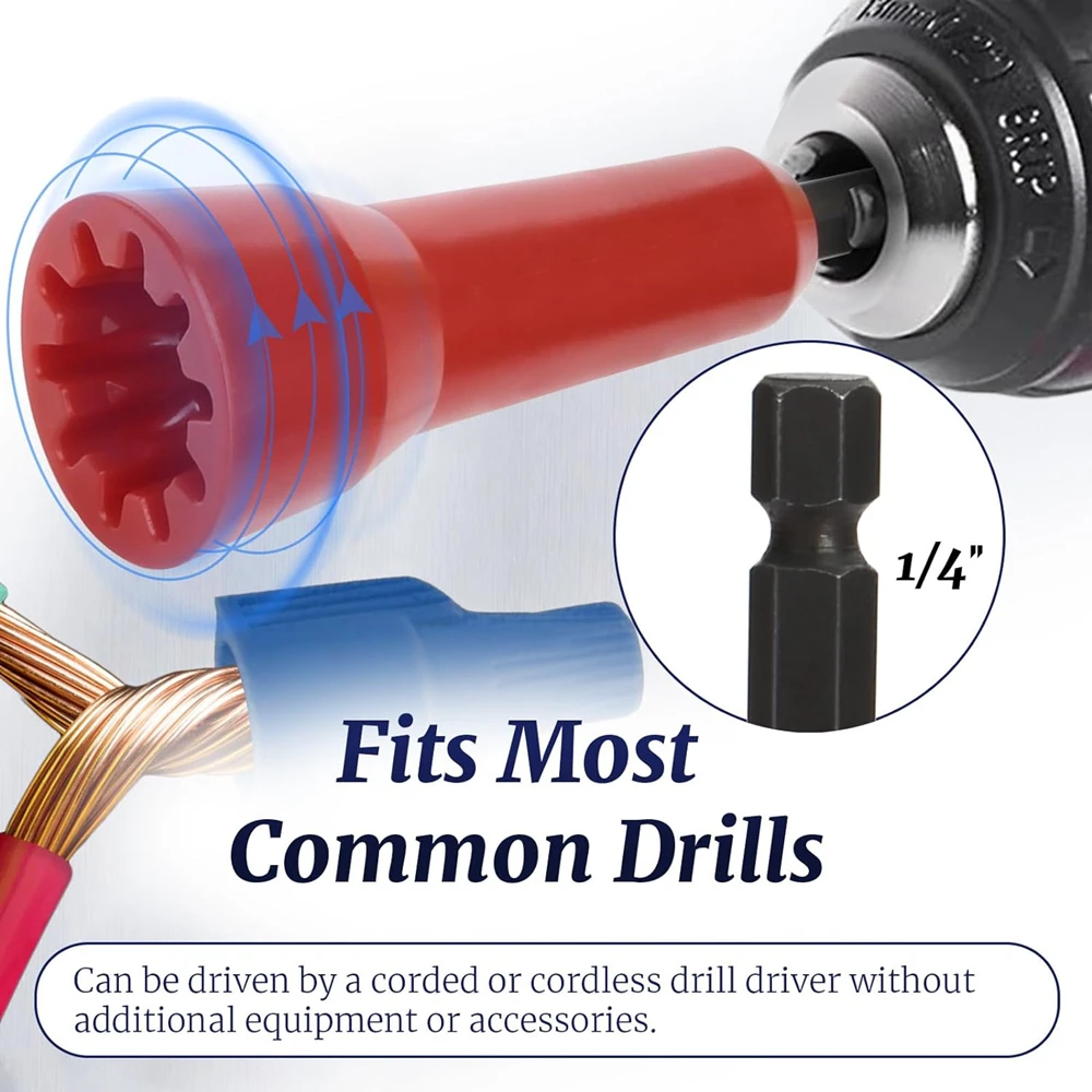 

Wire Twister Tool for Drill and Wire Connector Driver with 1/4" Chuck