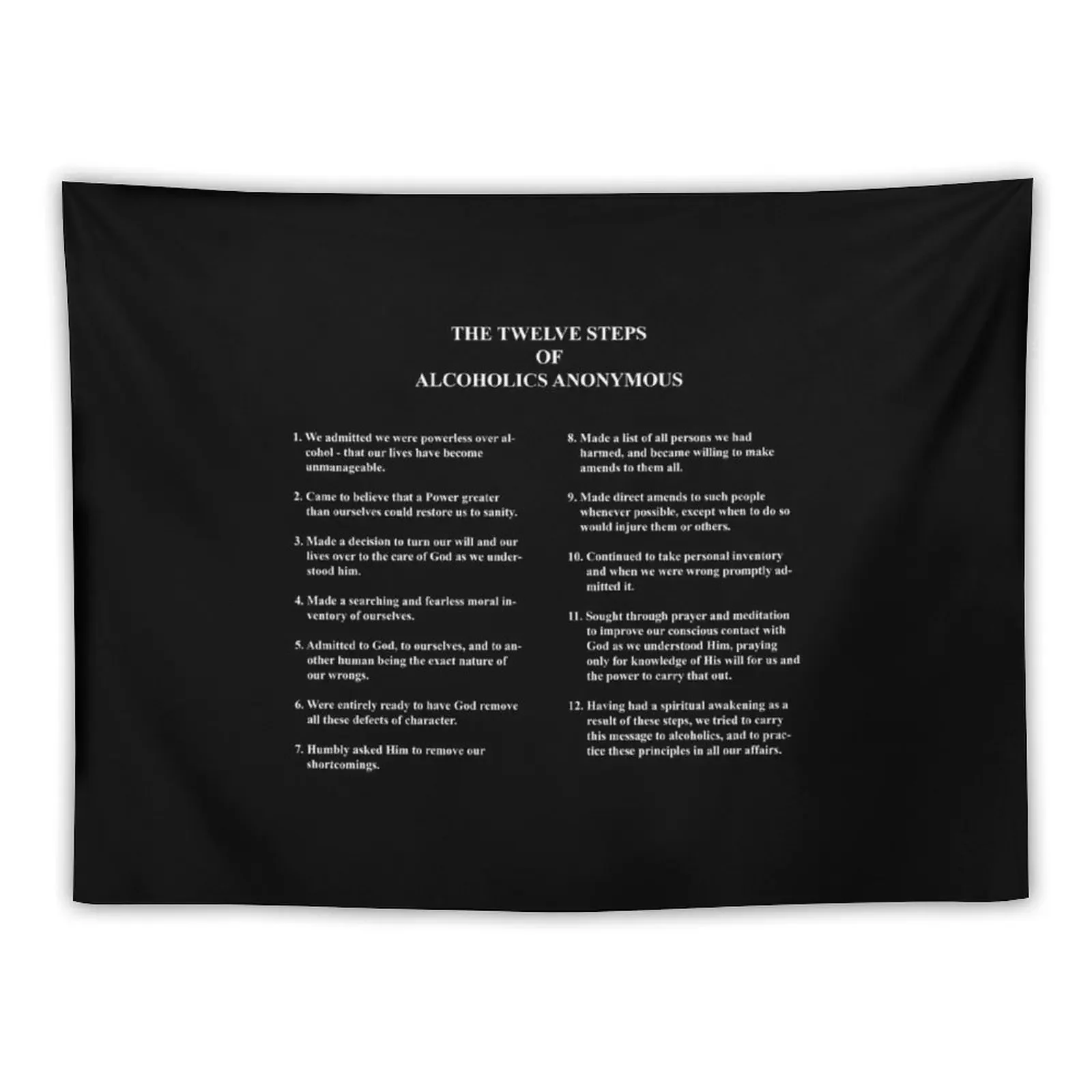 12 Steps Of Alcoholics Anonymous Advocacy Tapestry Home Decorators Luxury Living Room Decoration Carpet On The Wall Tapestry