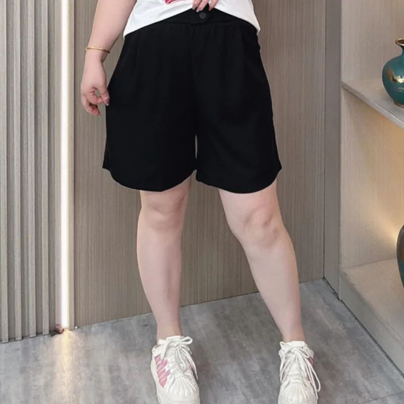 

Summer Thin Suit Shorts Women 2024 New Plus Size Loose High Waist Wide Leg Casual Hot Pants