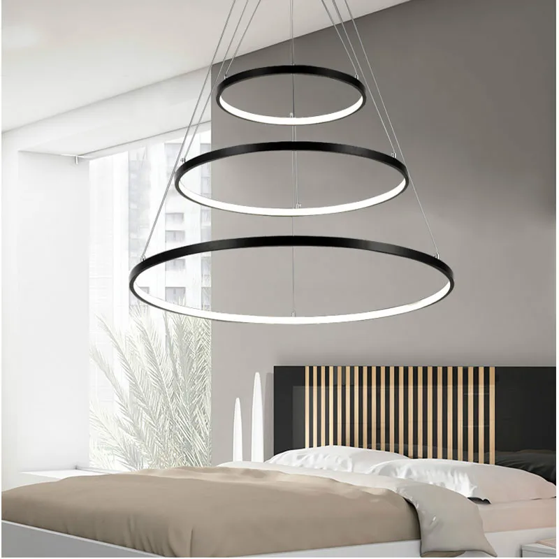 Moderno candeeiro LED, simples lâmpada pendurar, luminárias, sala de estar, jantar, cama, lustre, 20, 40, 60, 80, 100cm