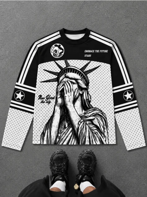 Long Sleeve Jersey T‑Shirt Ret - огляд і ціна Fashion Streetwear