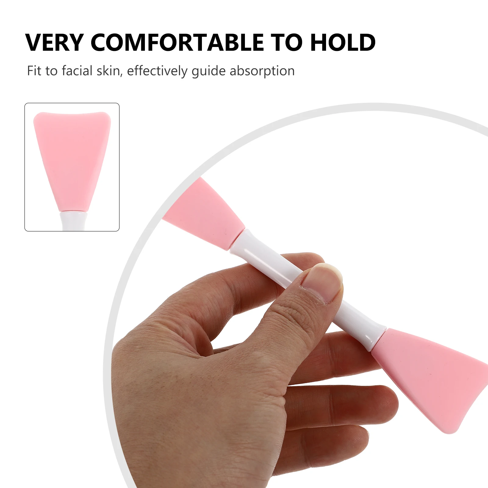

4 Pcs Silicone Mask Brush Double Mud Applicator Skincare Tool Face Brush Travel Friendly Compact Brushes