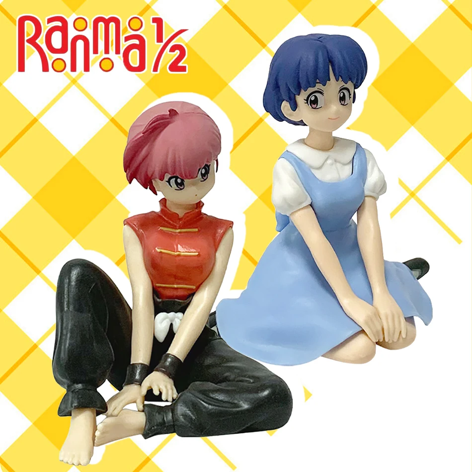 

10CM In Stock Ranma 1/2 Tendou Akane Ranma PVC Anime Figure Periphery Kawaii Sitting Toys Desktop Car Ornaments Model Gifts