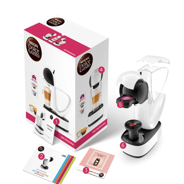 Dolce Gusto automatic capsule coffee machine-Infinissima 9780 white, high price ratio