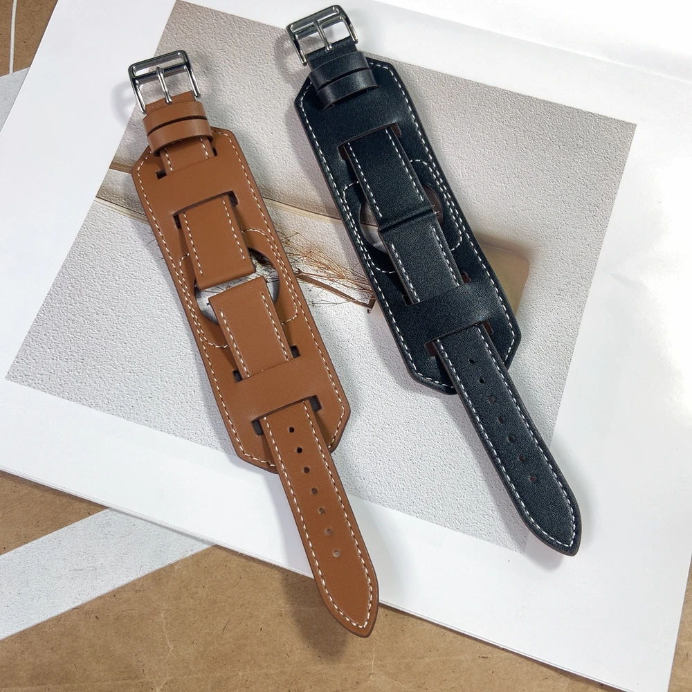 Watchband for Samsung Galaxy Watch 4 Active 2 Classic 42/46mm Gear Sport S2S3 Leather Strap for Huami Amazfit GTR Bip Huawei GT2