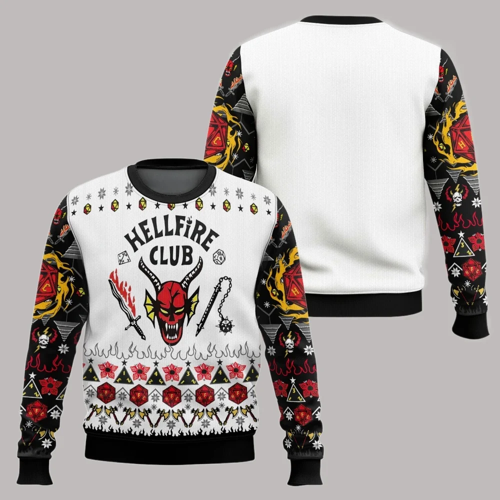 Have A Hellfire Xmas Eddie Munson Ugly Christmas Sweater Funny Holiday Party Pullover Sweaters for Men Women Xmas Gift 2026