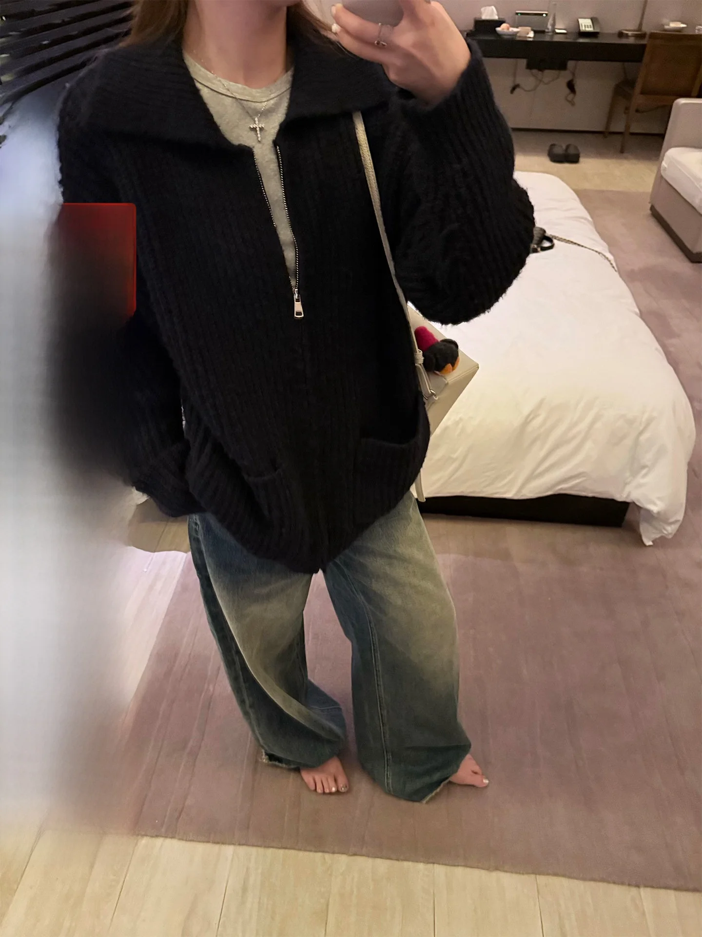 

TeeH Lazy Artist Heavyweight Wool Sweater Cardigan Women's New Autumn Knitted Top Polyester Nylon Wool Blend Long Sve