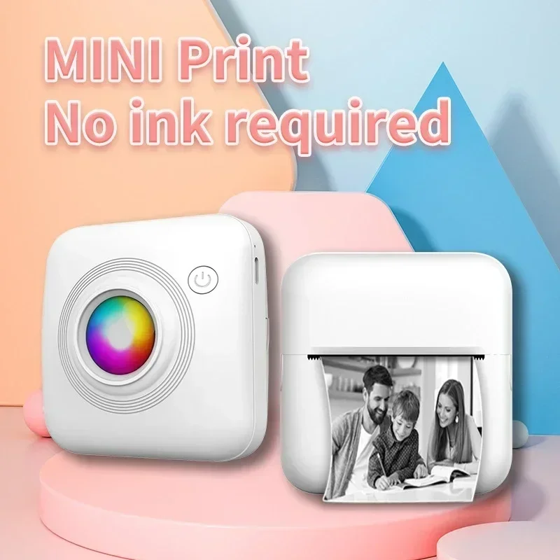

Portable Bluetooth Thermal Label Printer-Mini Study Aid for Student, Wireless Sticker & Barcode Maker, Home Office Organizer