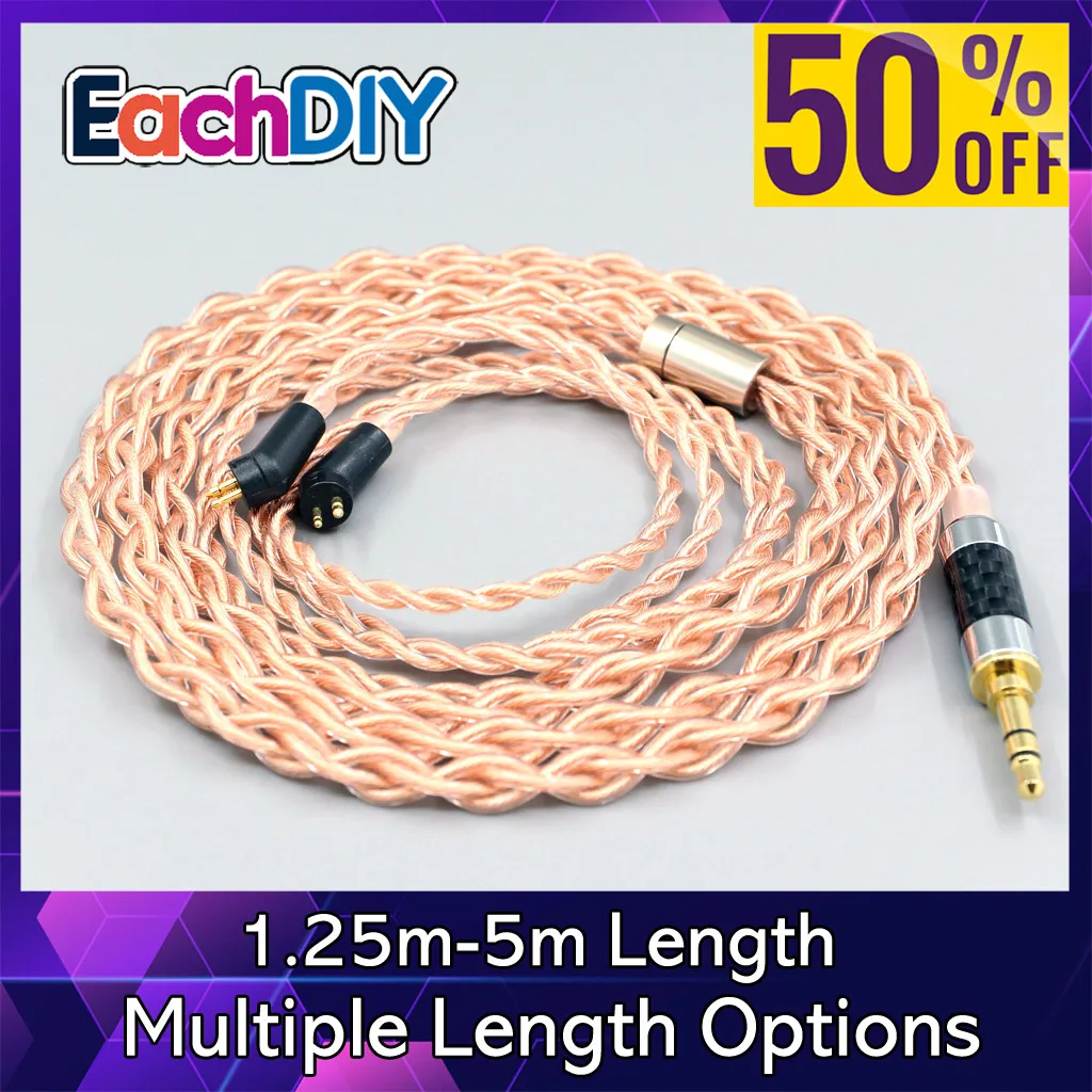 

Braided Litz HiFi OFC 4 Core 1.7mm DIY Earphone 2pin Cable For Etymotic ER4PT ER4S ER4B ER4 ER6I LN008085