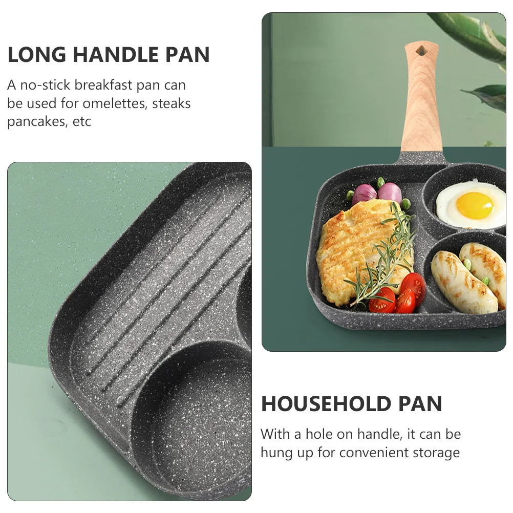

Breakfast Steak Frying Pan Non-stick Kitchen Cookware Stone Coated Pancake Omelet Multipurpose Small Chef Grill Ergonomic Handle