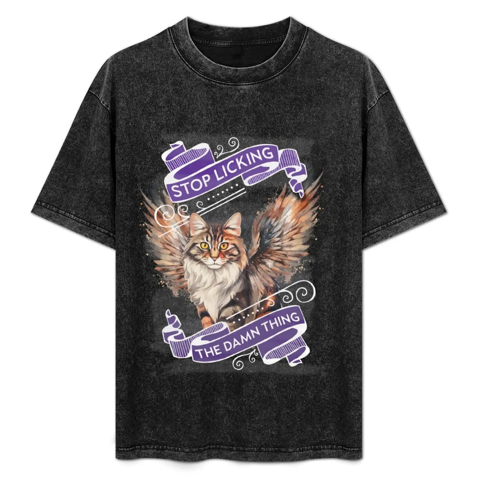 

Stop Licking the Damn Thing (bg3 Gale and Tara inspired fanart) T-Shirt anime clothes mens fashion